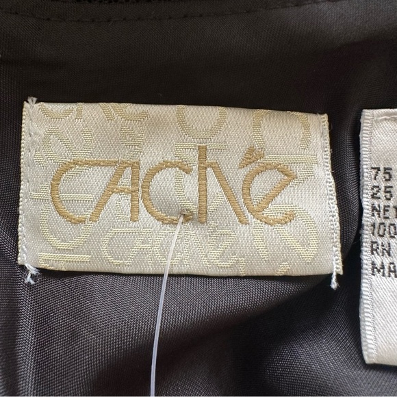 Y2K 90’s Long Black Formal Dress Cache Women 4 Vtg NWT Classic Cocktail Prom LBD - Picture 2 of 16